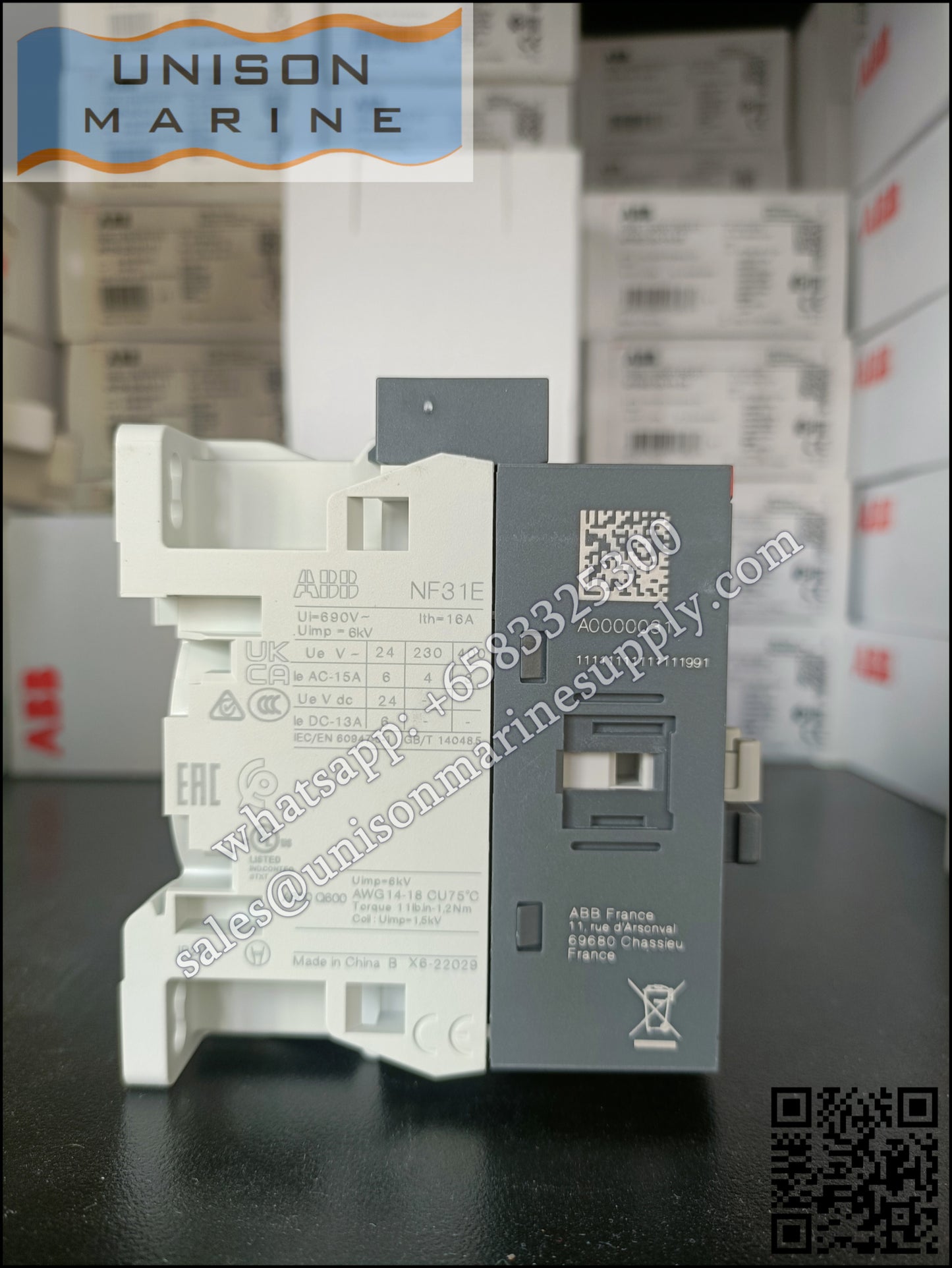 ABB Magnetic Contactors Relay : NF31E-11 24-60V50/60HZ 20-60VDC, 1SBH137001R1131