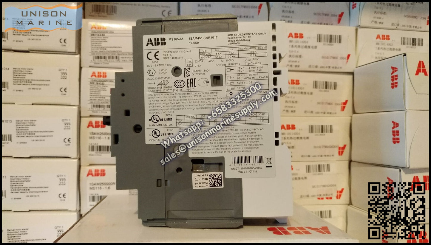 ABB Manual Motor Starter MS165-65 1SAM451000R1017