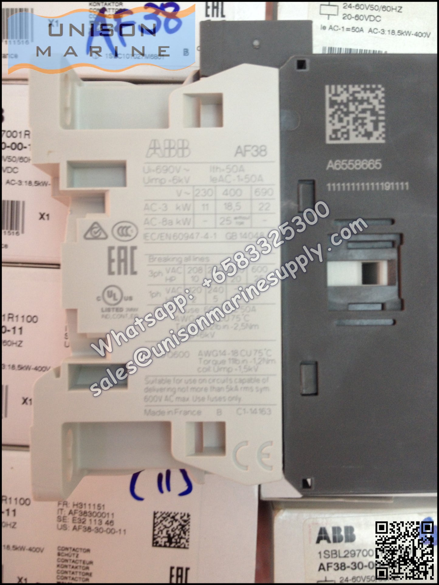 ABB Magnetic Contactors AF Series : AF38-30-00-11