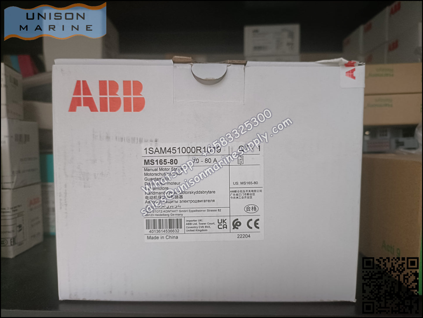 ABB Manual Motor Starter MS165-80 1SAM451000R1019