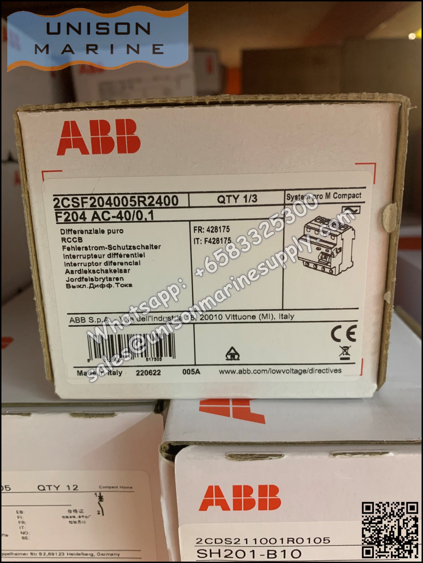 ABB Residual Current Circuit Breaker(RCCB) F204AC-40/0.1 2CSF204001R2400