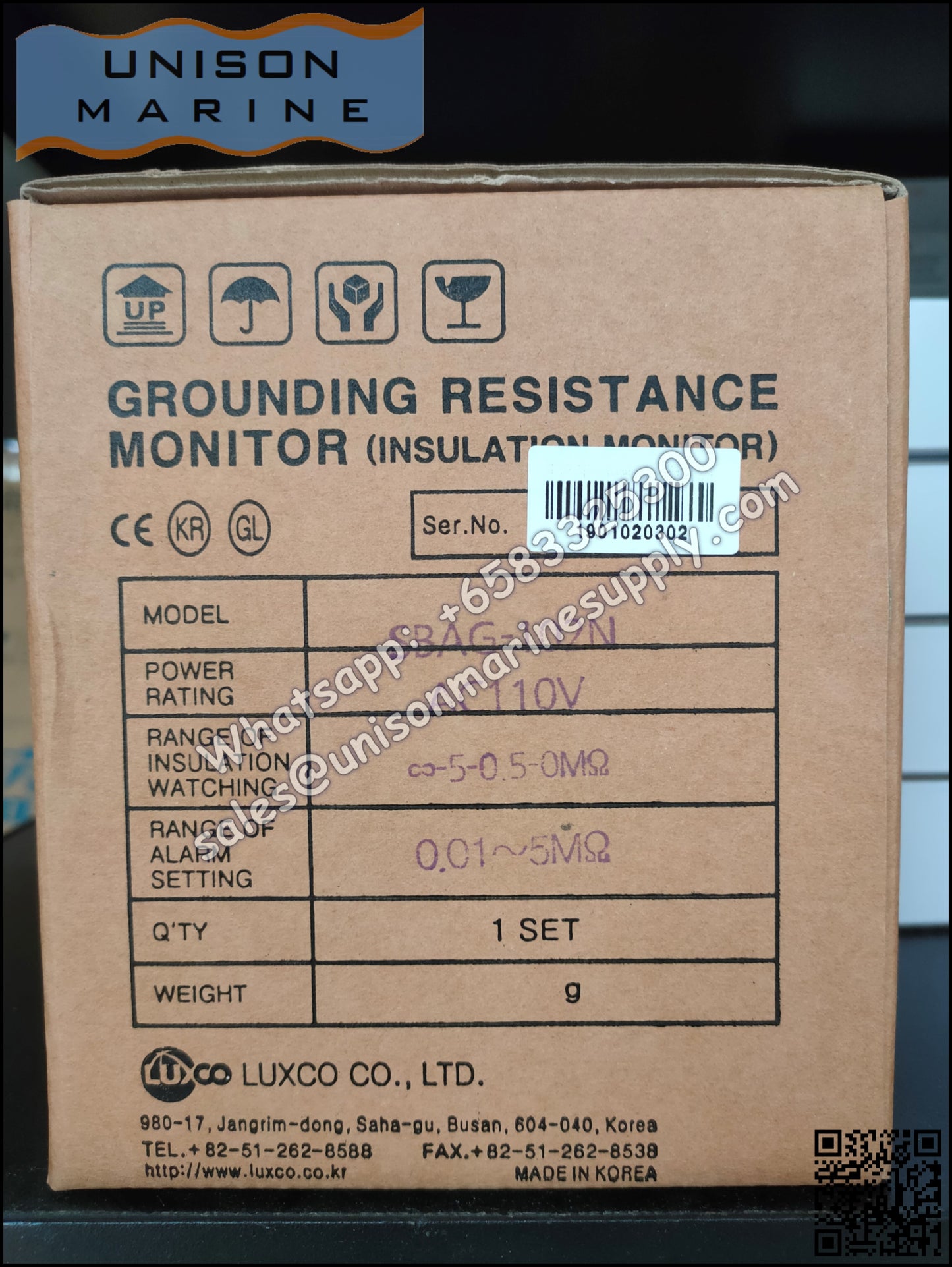 Westronics (LUXCO) Marine insulation resistance monitor :SBAG-102 / SBAG-102N.