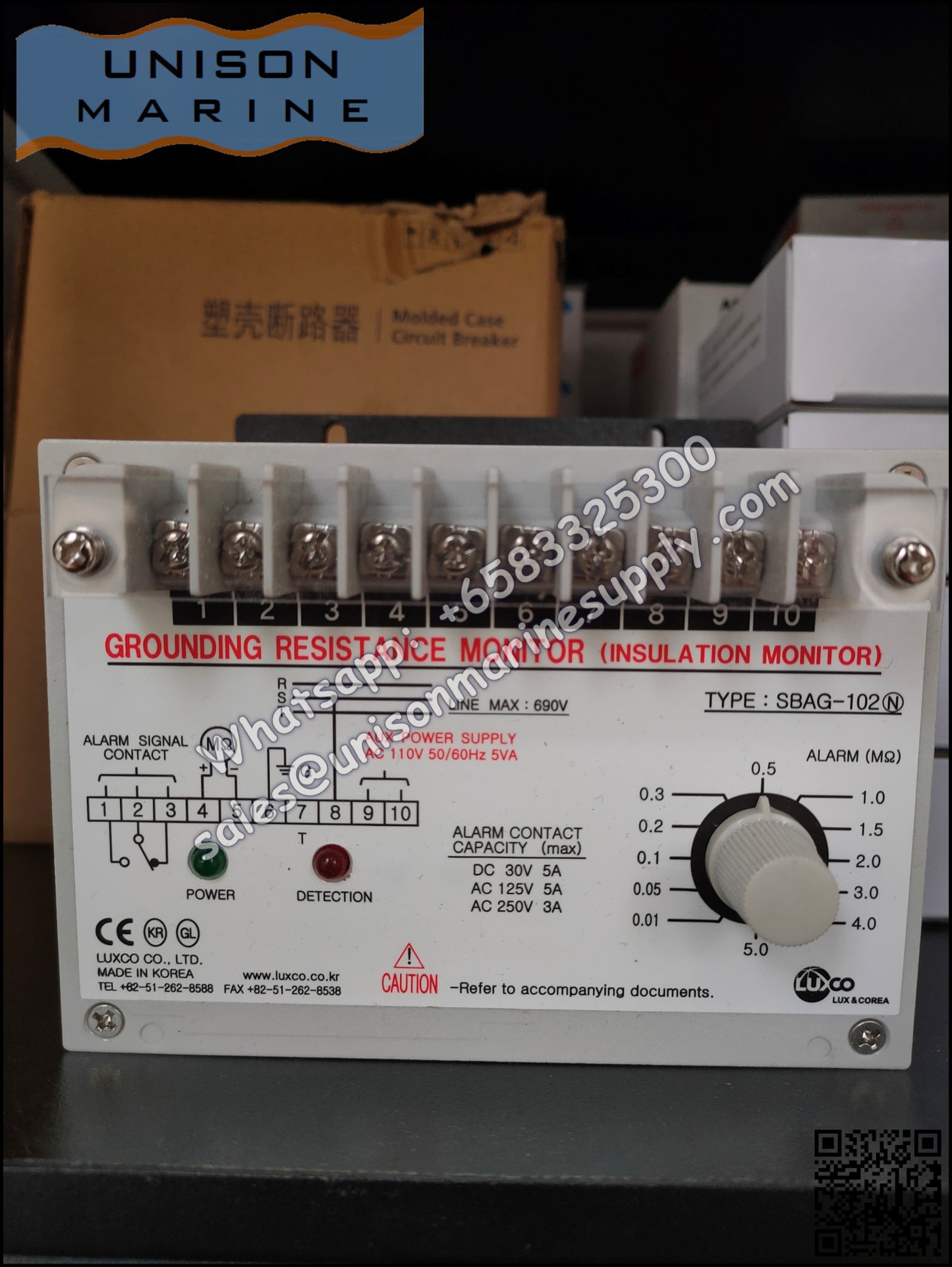 Westronics (LUXCO) Marine insulation resistance monitor :SBAG-102 / SBAG-102N.