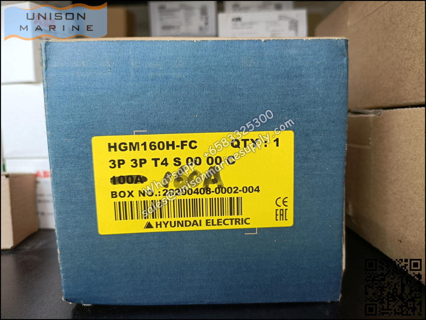 Hyundai Marine Circuit Breaker (MCCB) - HGM160H 3P Fixed / Plug-in Type