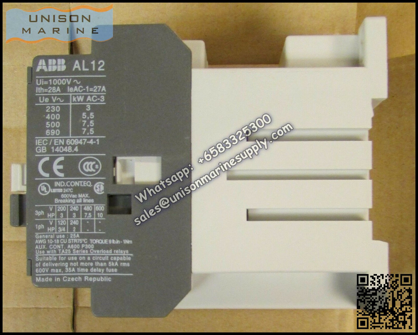 ABB Magnetic Contactors AL Series : AL12-30-10 / AL12-30-01