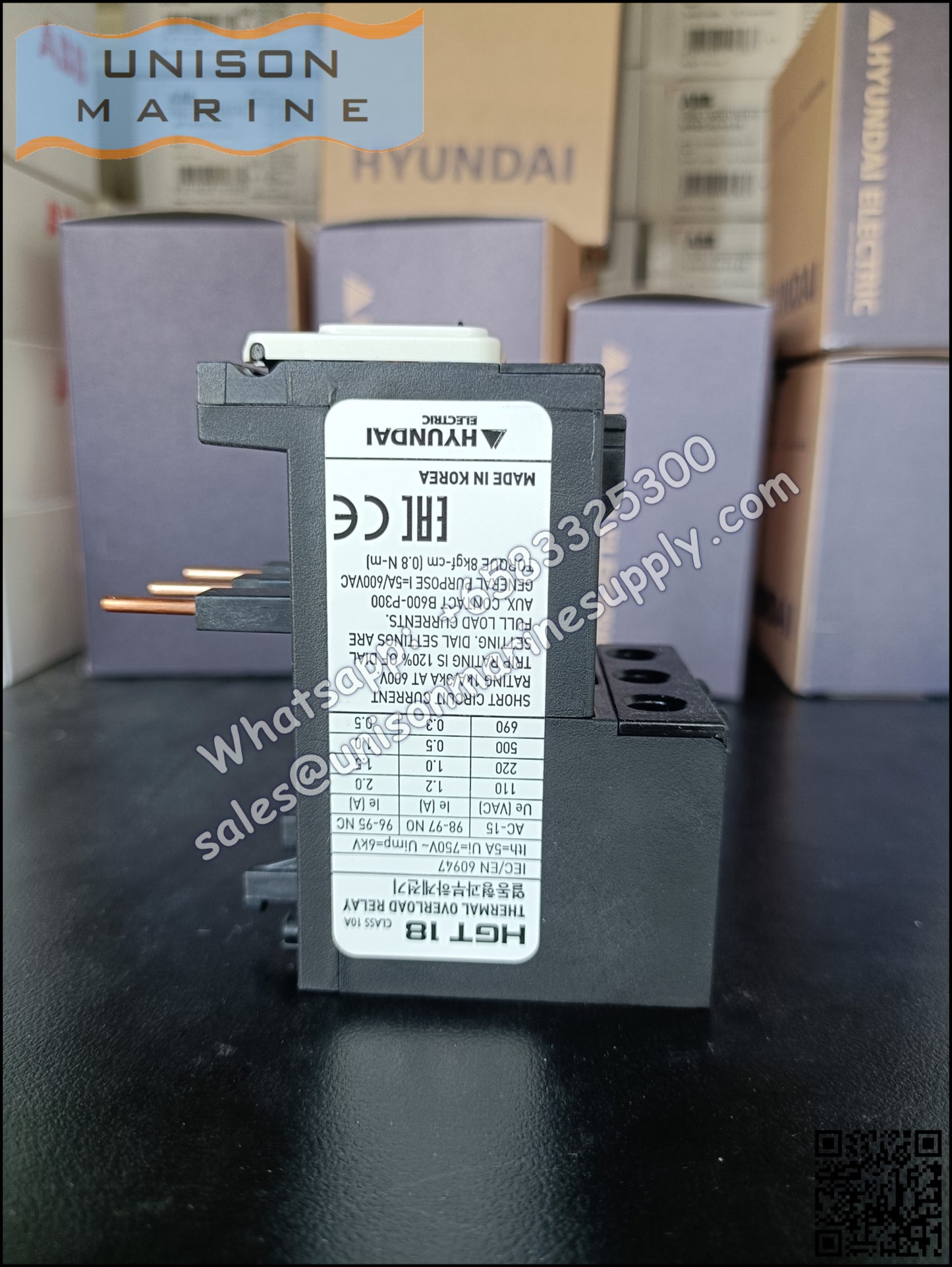 Hyundai Marine Thermal Overload Relay (TOR): HGT18K A0006S