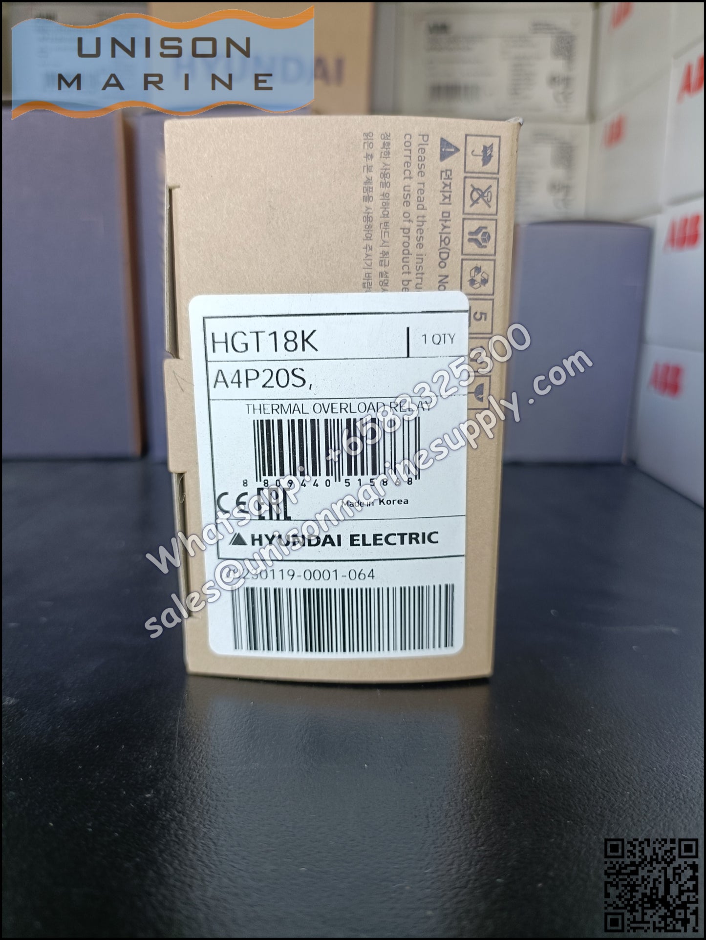 Hyundai Marine Thermal Overload Relay (TOR): HGT18K A4P20S