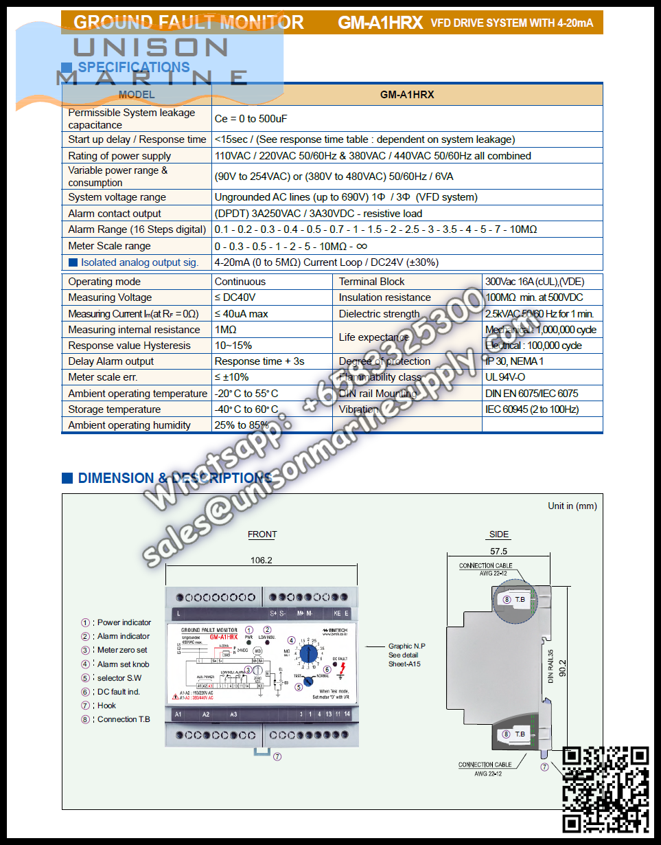 Westronics (LUXCO) Marine insulation resistance monitor :SBAG-102 / SBAG-102N.