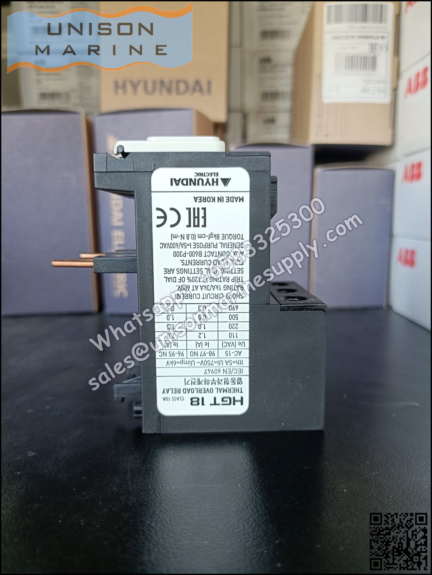 Hyundai Marine Thermal Overload Relay (TOR): HGT18K A4P20S
