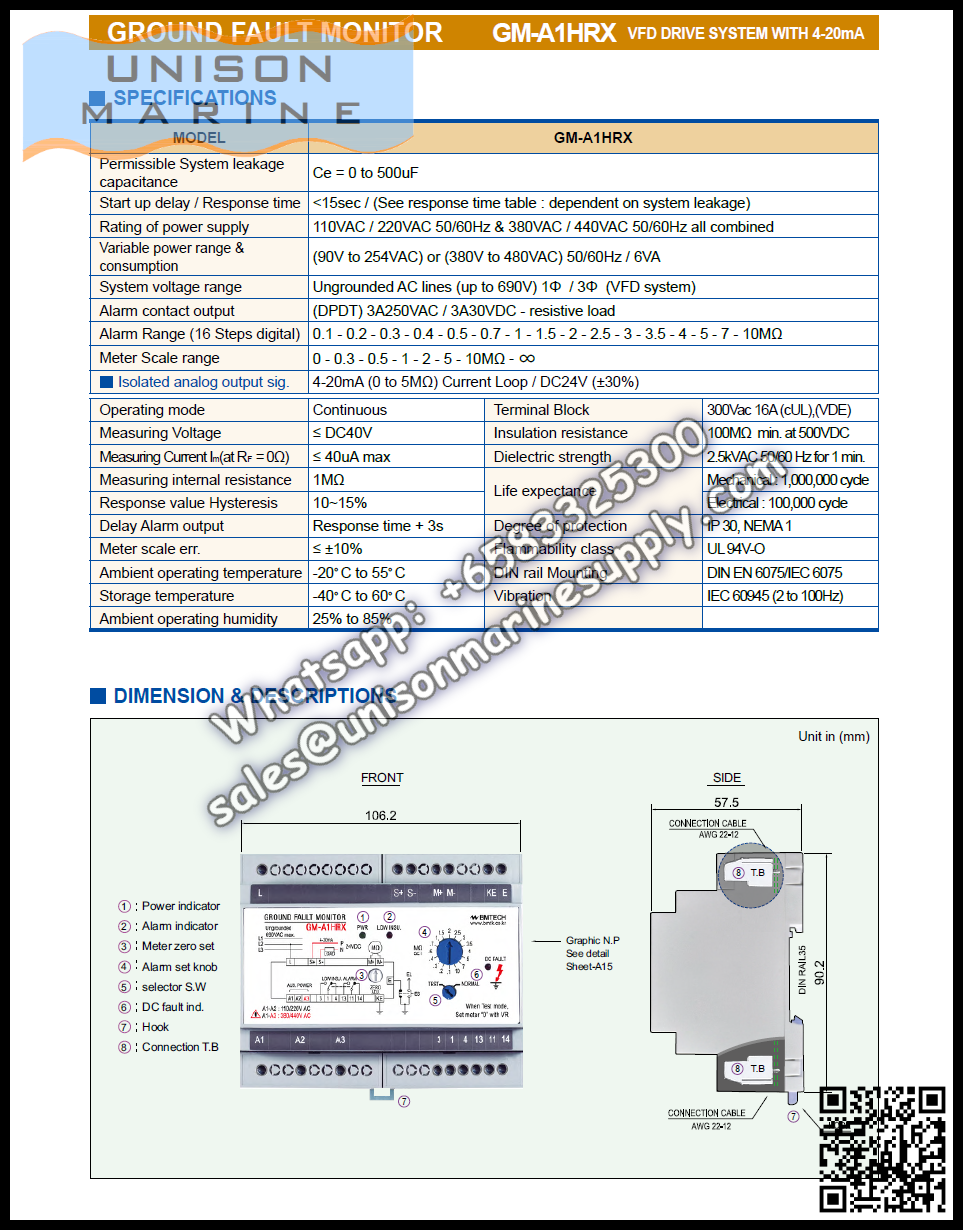 Westronics (LUXCO) Marine insulation resistance monitor : SBG-241D.