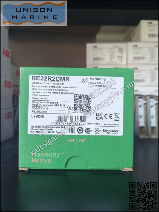 Schneider Harmony Timer Relays: RE22R2CMR,Off delay timing relay,24~240V