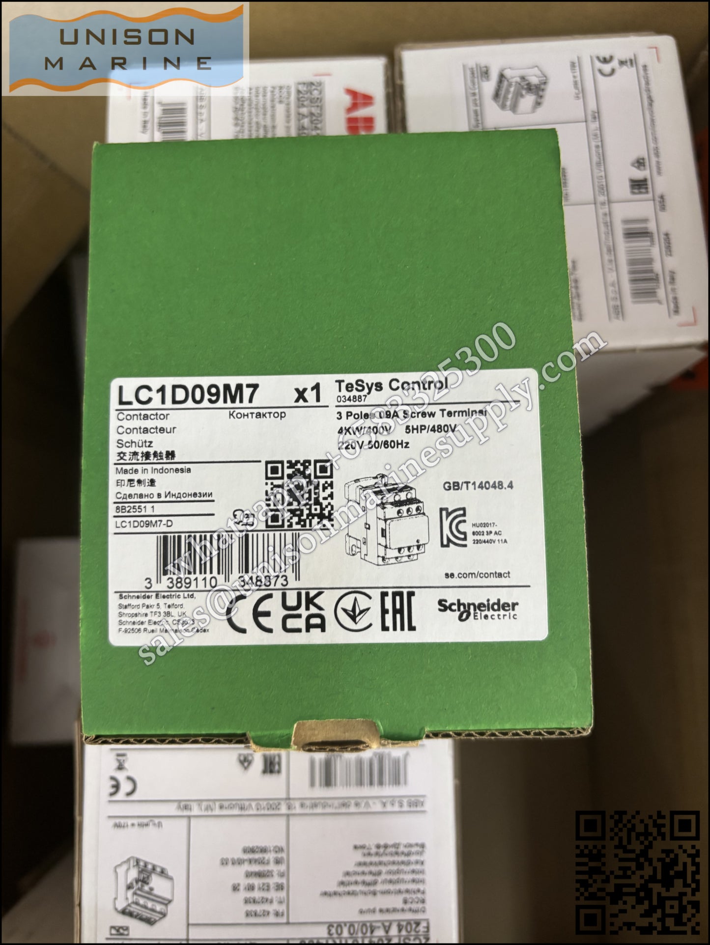 Schneider TeSys Deca Contactors : LC1D09M7