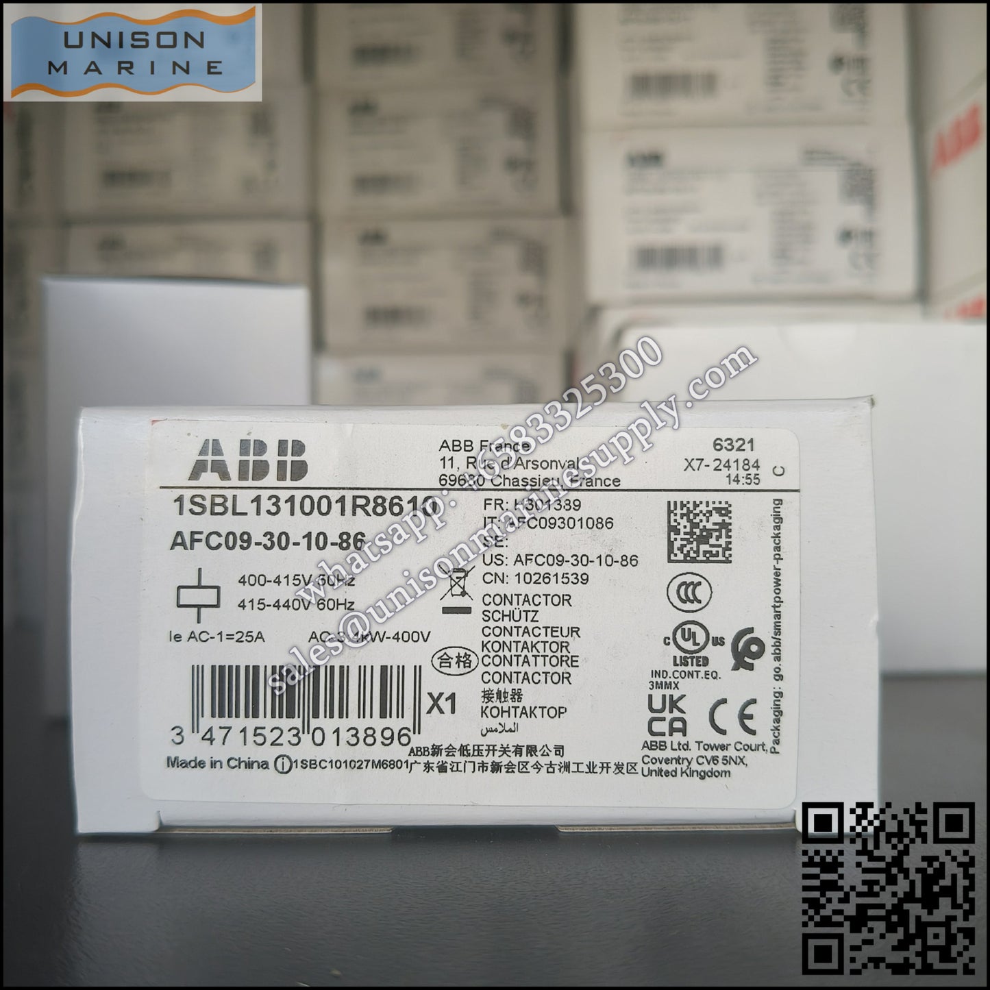 ABB Magnetic Contactors AF Series : AFC12-30-10-86*400-415V50Hz/415-440V60Hz,1SBL151001R8610
