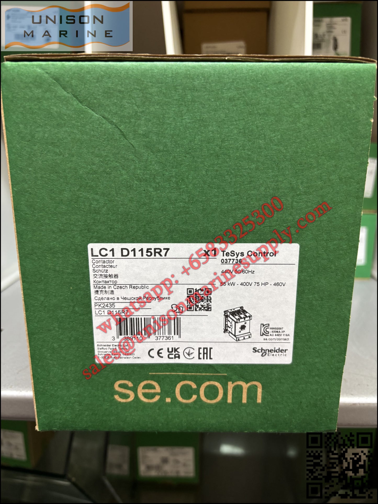Schneider TeSys Deca Contactors: LC1D115R7, 115A 440V 50/60Hz