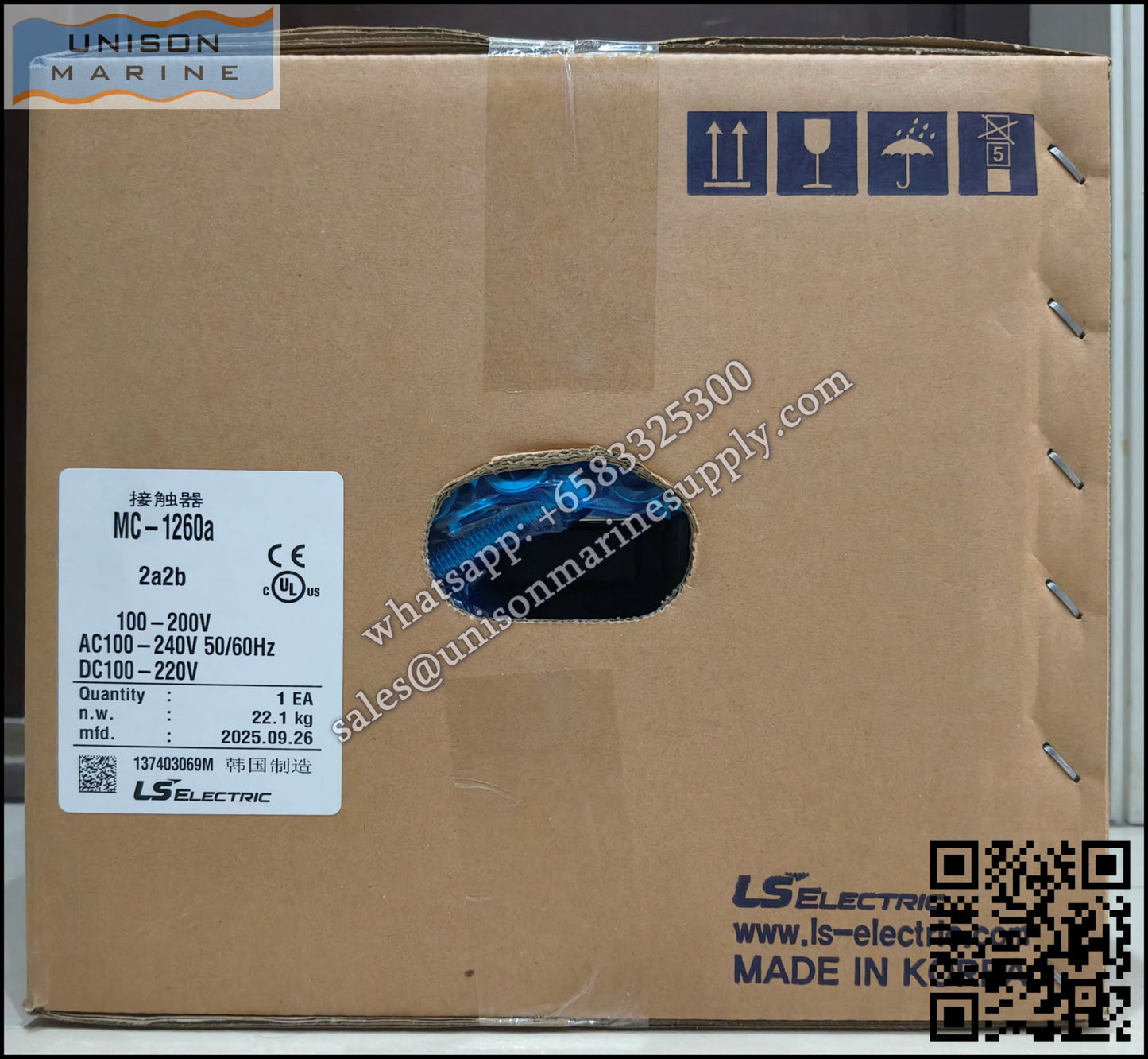 LS ELECTRIC - Contactor MC-1260A 100-240VAC 2A2B