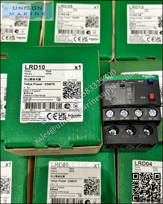 Schneider TeSys Deca Thermal overload relay: LRD10, 4 to 6A