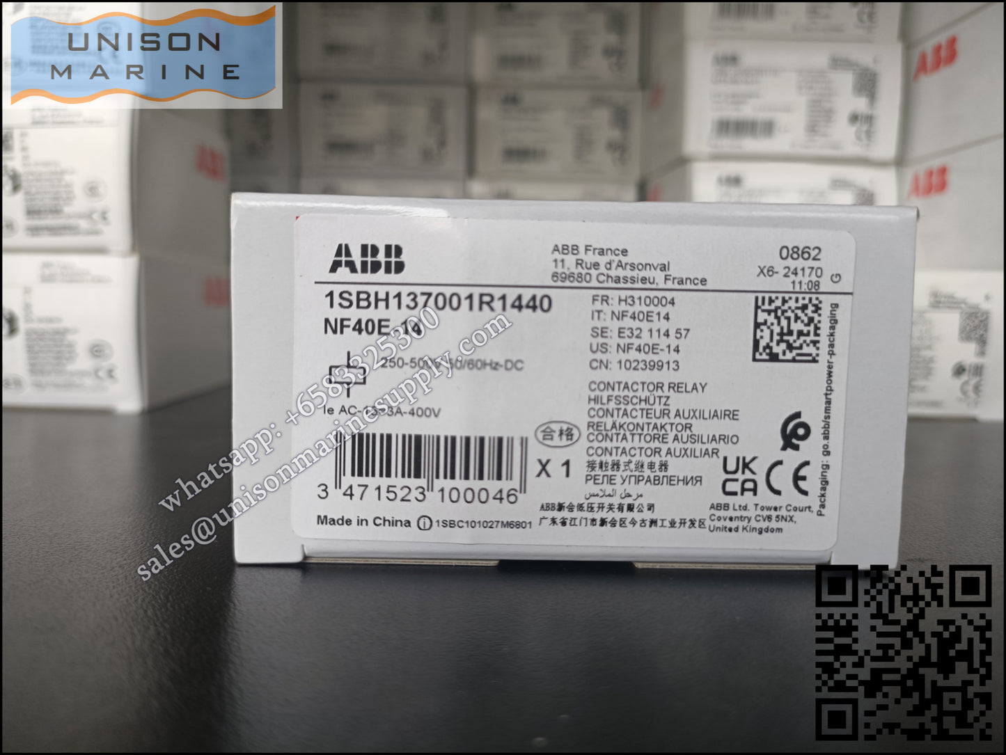 ABB Magnetic Contactors Relay :  NF40E-14 250-500V50/60HZ-DC, 1SBH137001R1440