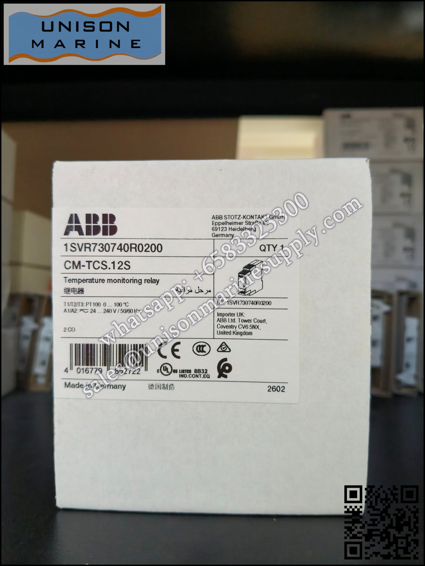ABB Temperature monitoring relay CM-TCS.12S,1SVR730740R0200