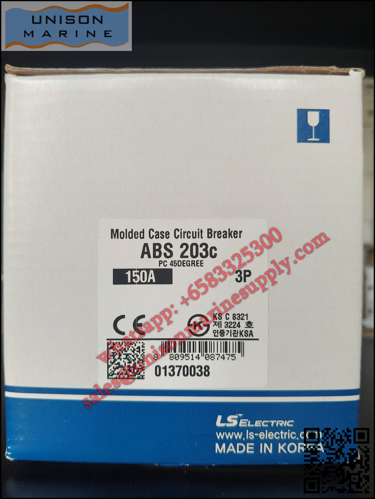 LS Metasol marine circuit breaker- ABS203C 3P 150A Fixed / Plug-in Type