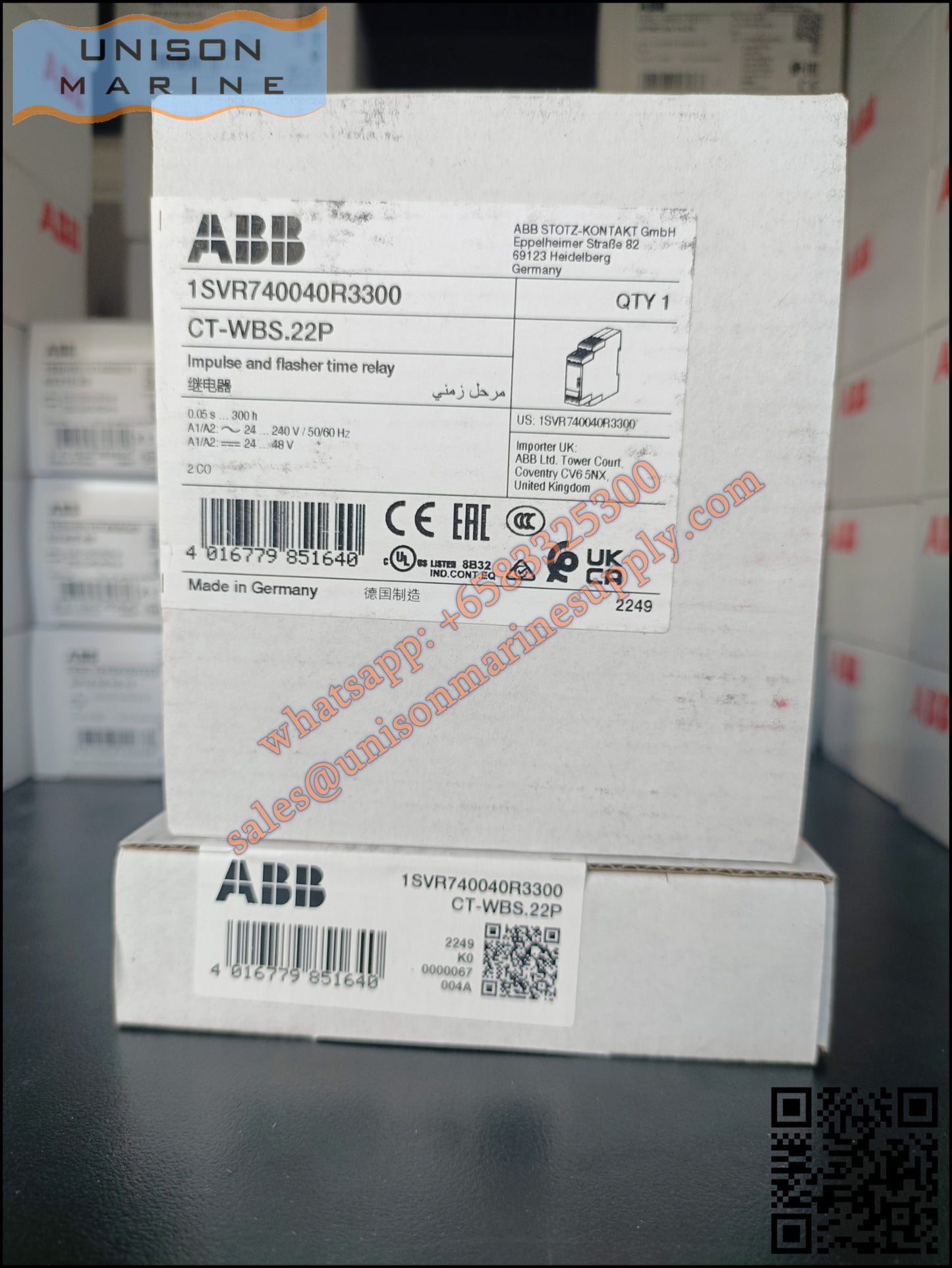 ABB Marine MultifunctionTime Relay CT-WBS.22P impulse & flasher 2c/o