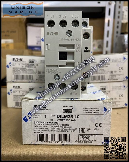 Eaton DILM Contactor, DILM25-10 230V 50Hz/240 60Hz Coil  3-Pole