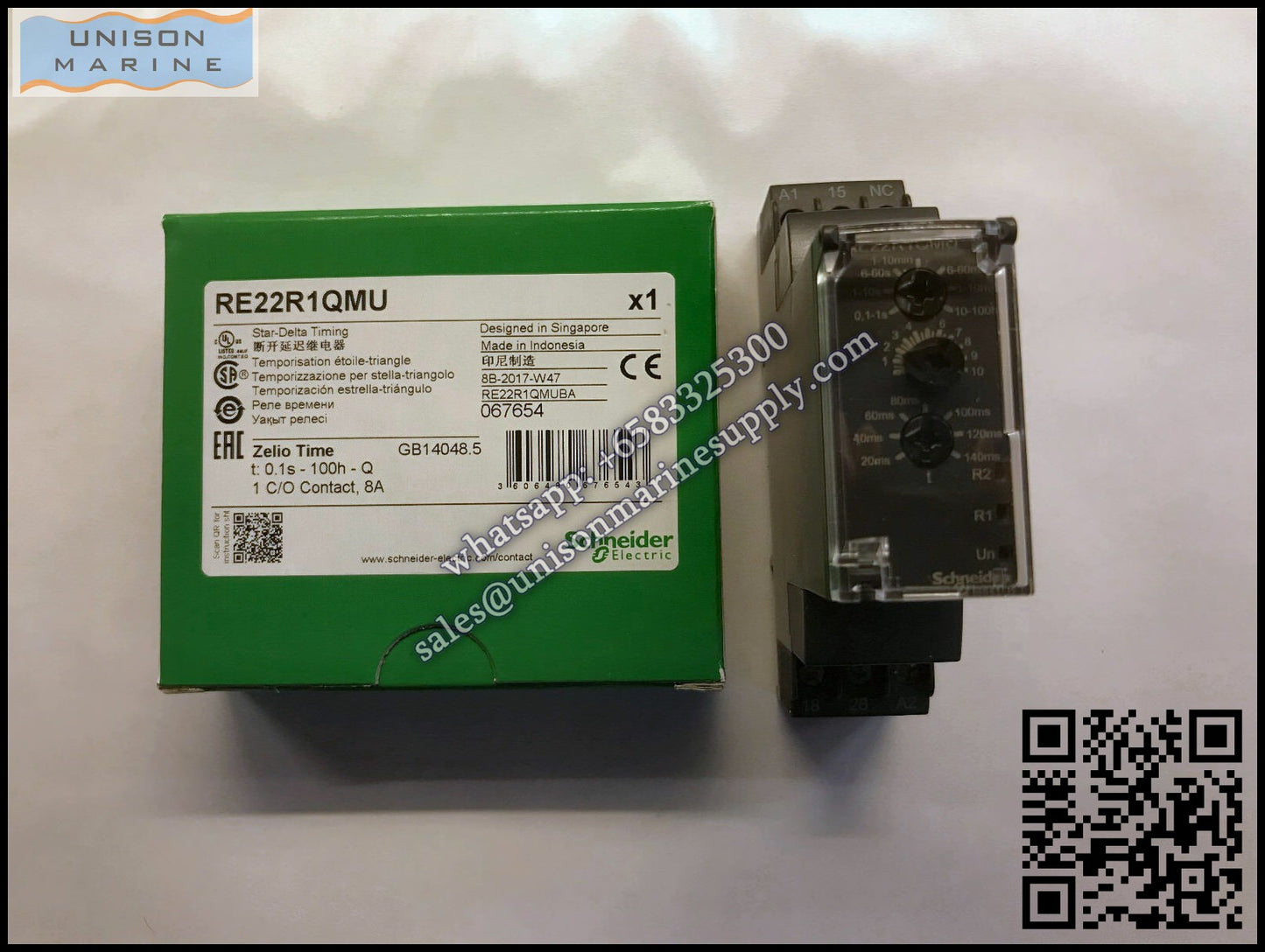Schneider Harmony Timer Relays: RE22R1QMU,star-delta timing relay,24~240V