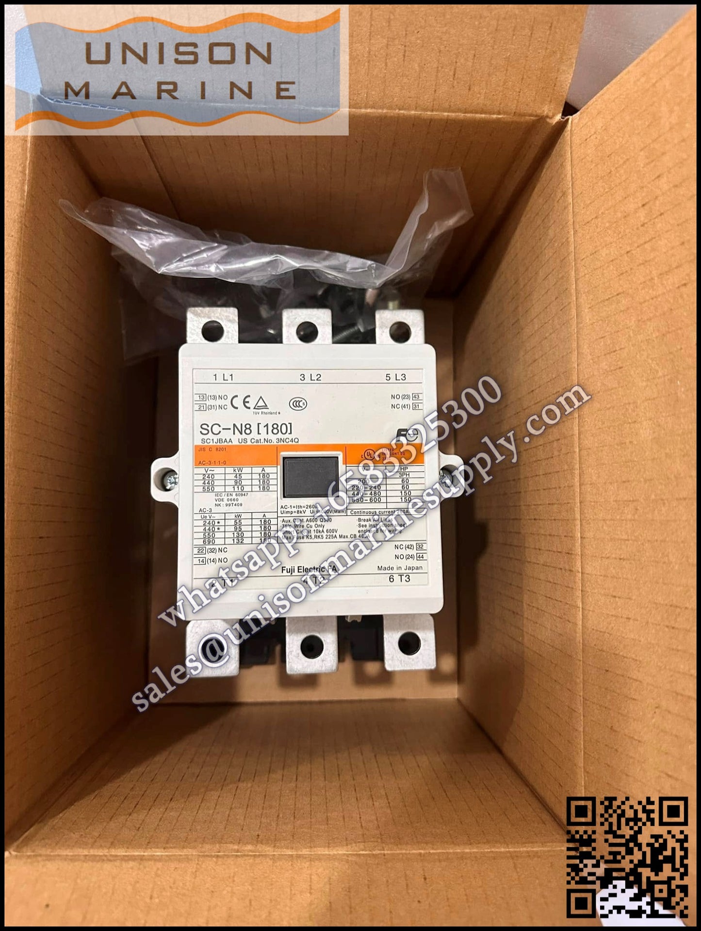 FUJI Magnetic Contactors: SC-N8, Coil voltage：220-240V