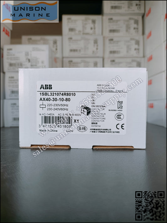 ABB Magnetic Contactors AX Series :AX40-30-10-80*220-230V50Hz/230-240V60Hz,1SBL321074R8010