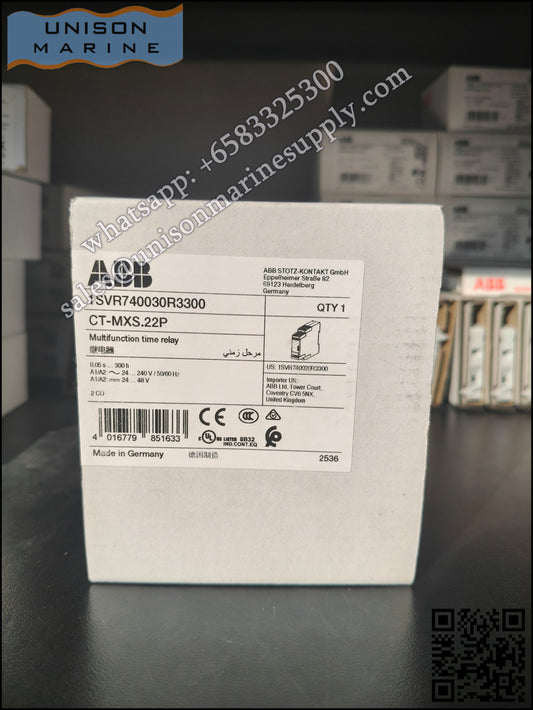 ABB Marine MultifunctionTime Relay CT-MXS.22P 2c/o 0.05s-300h