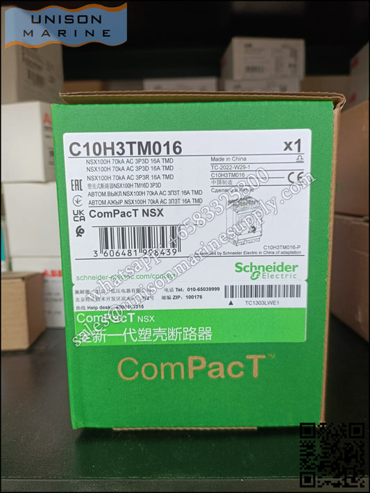 Schneider Electric circuit breaker：NSX100H 70kA AC 3P3D 16A TMD；C10H3TM016