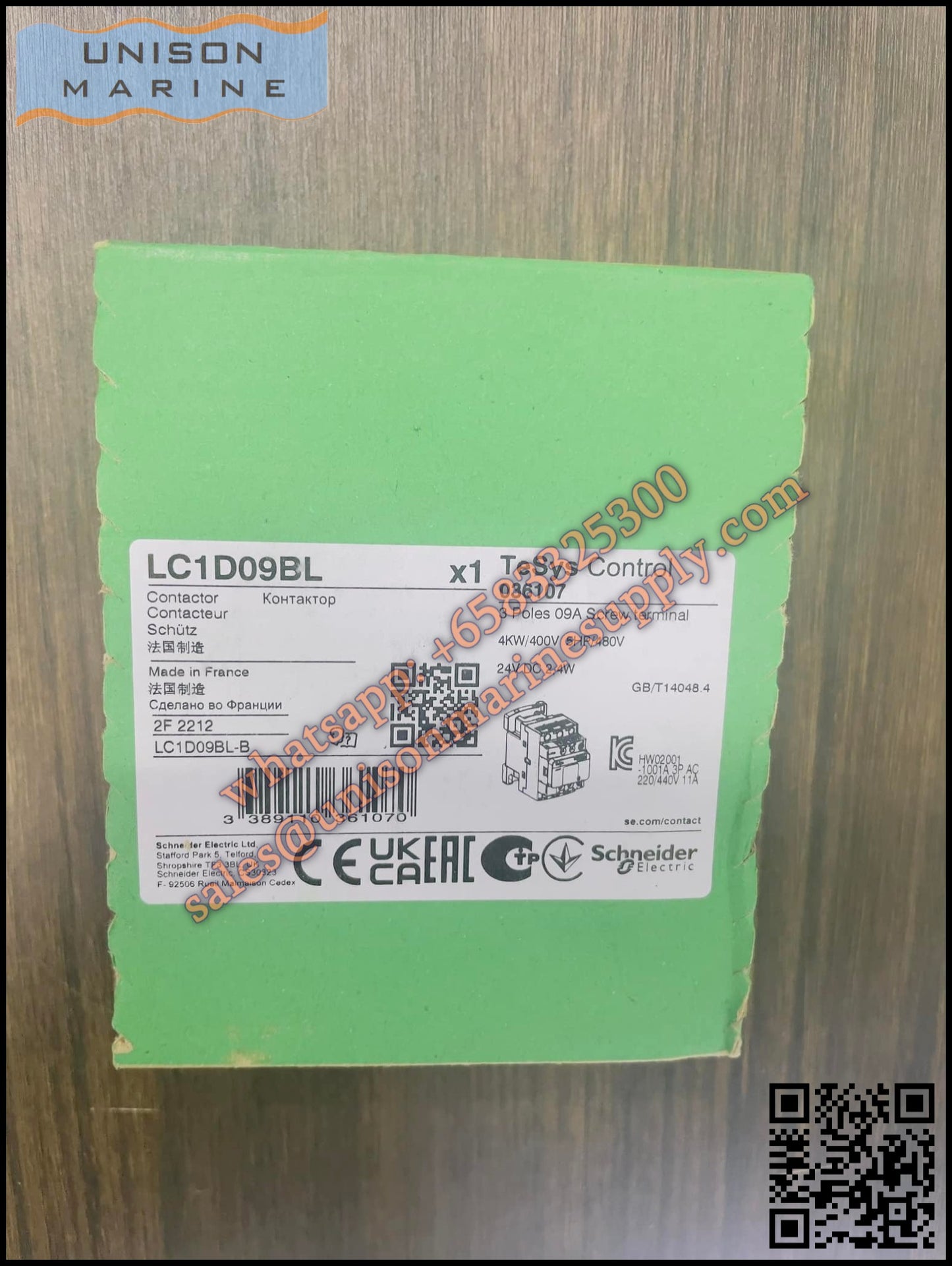 Schneider TeSys Deca Contactors : LC1D09BL