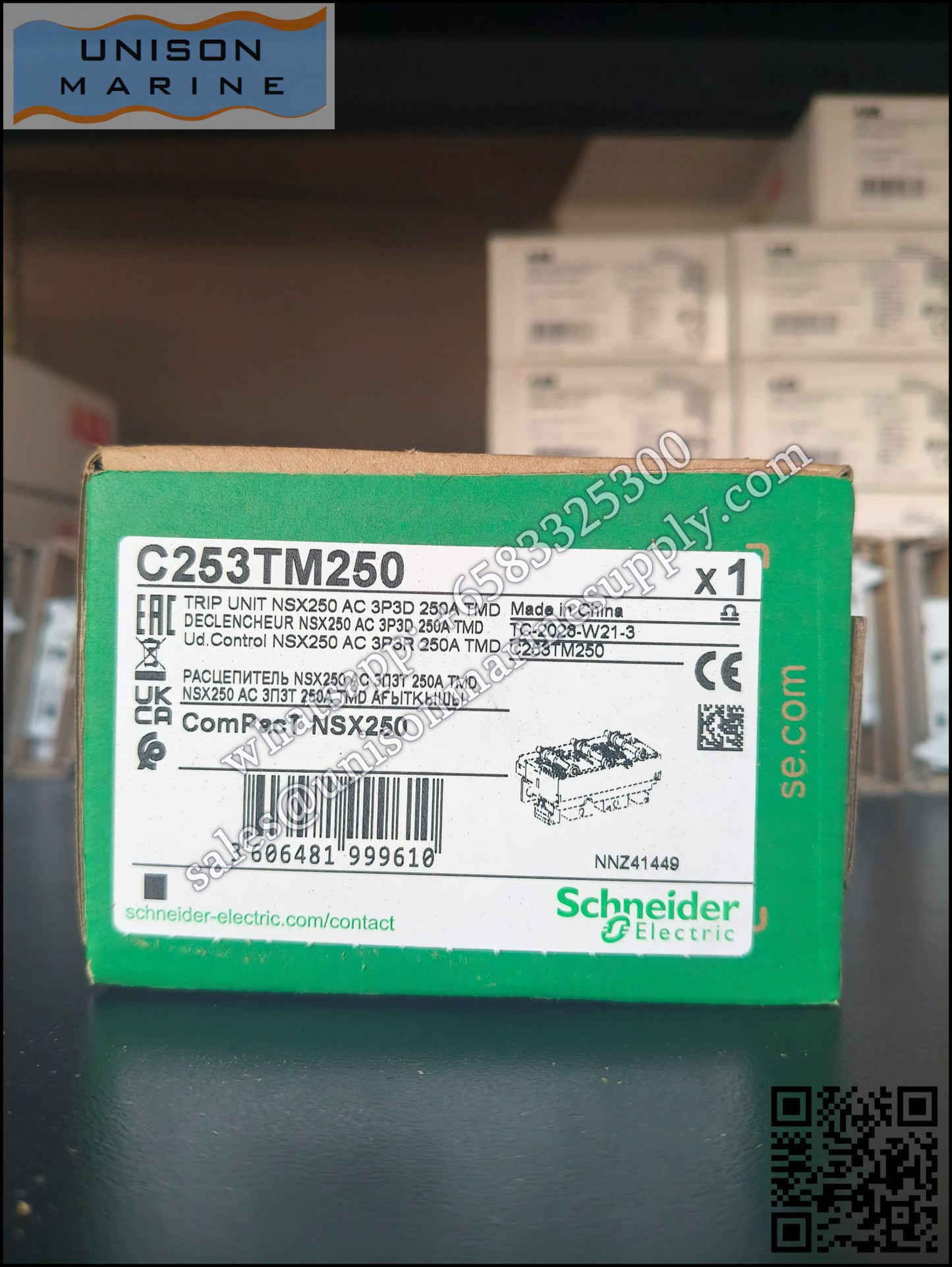 Schneider Electric circuit breaker：Trip unit TM250D, ComPacT NSX250；C253TM250