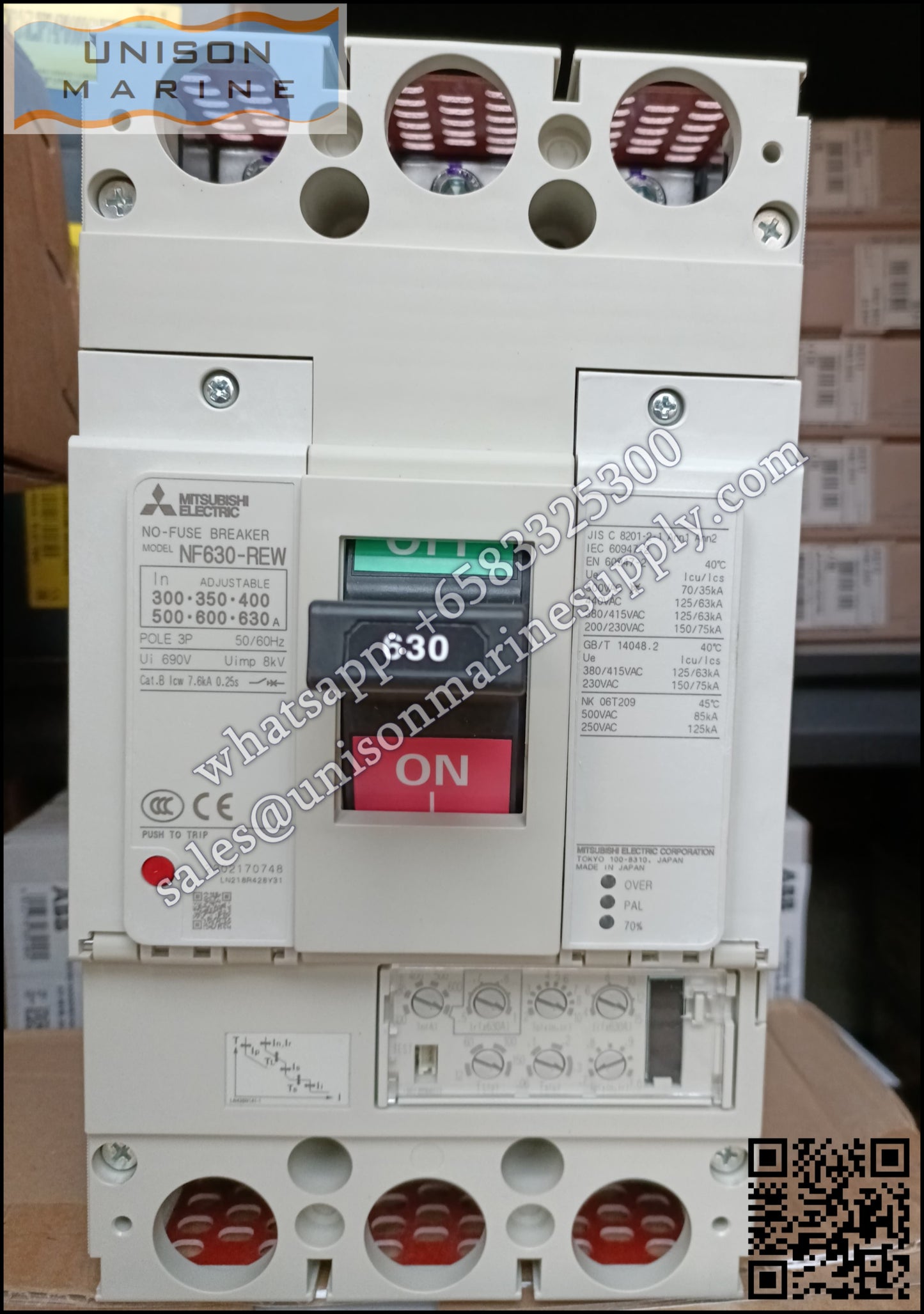MITSUBISHI Low-voltage Circuit Breakers: NF630-REW 3P 300-630A