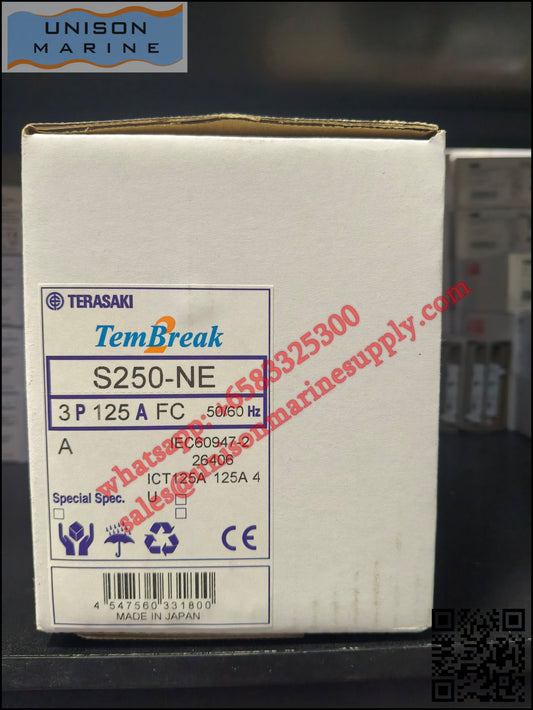 TERASAKI Molded Case Circuit Breaker, MCCB: S250-NE 3P 125A PMC