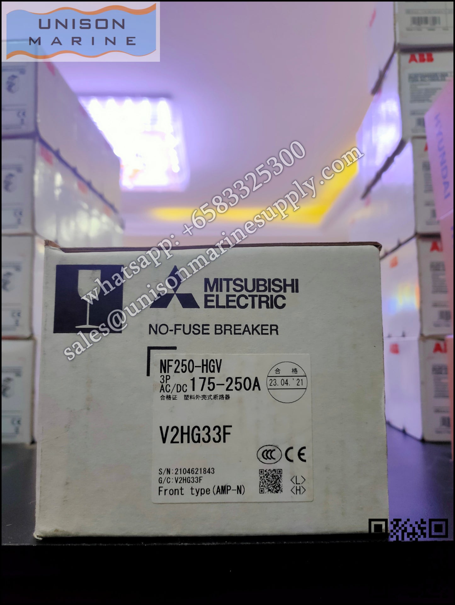 MITSUBISHI Low-voltage Circuit Breakers: NF250-HGV 3P 175-250A