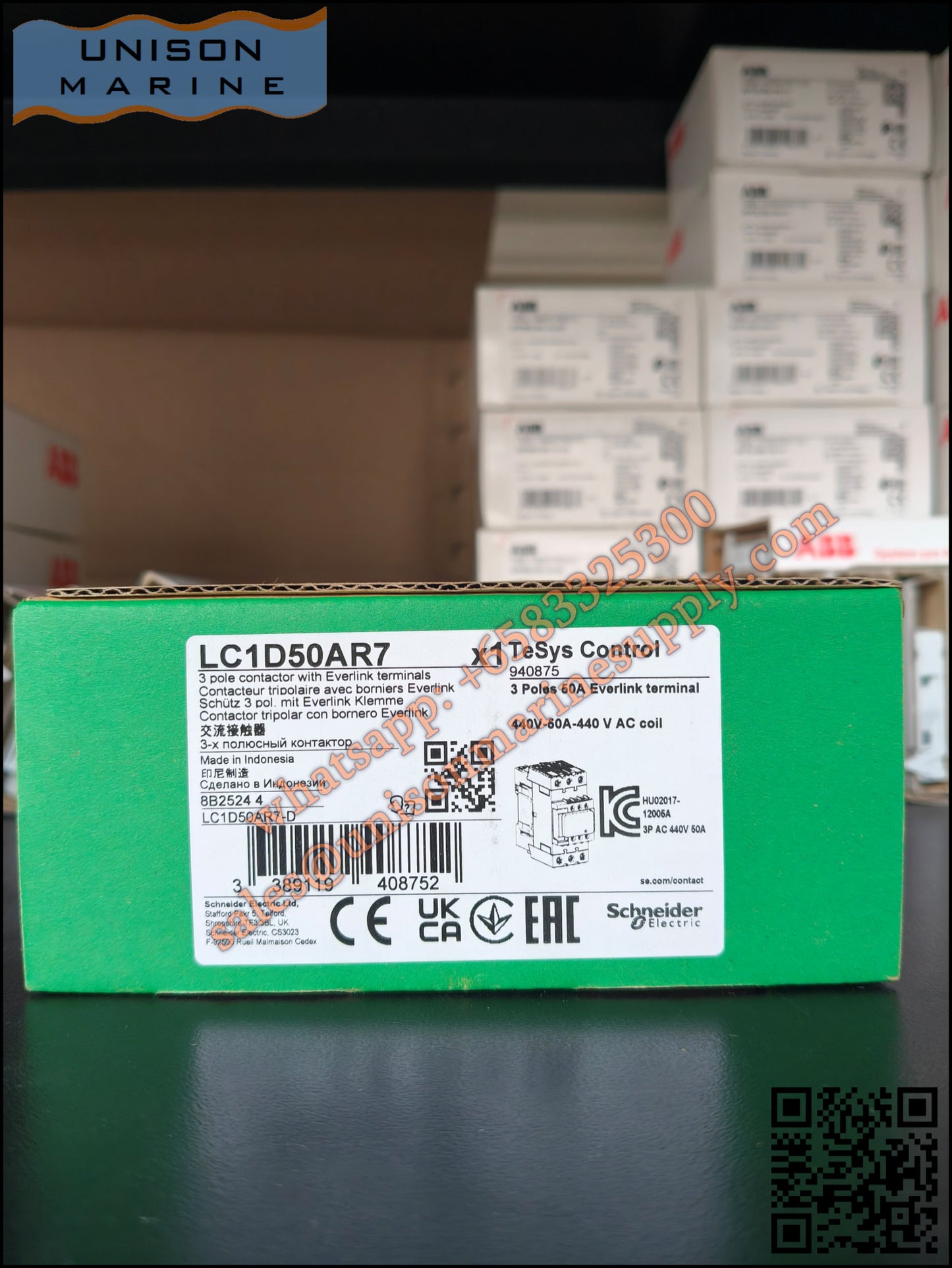 Schneider TeSys Deca Contactors : LC1D50AR7