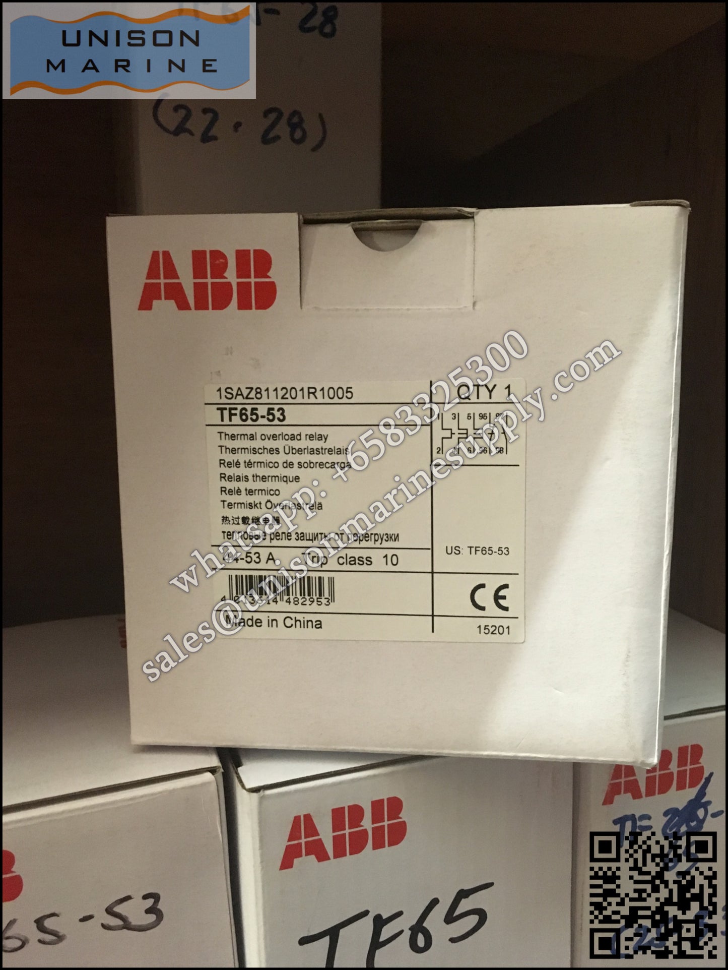 ABB Thermal Overload Relay 1 NO/1 NC:TF65-53（44...53A）,1SAZ811201R1005