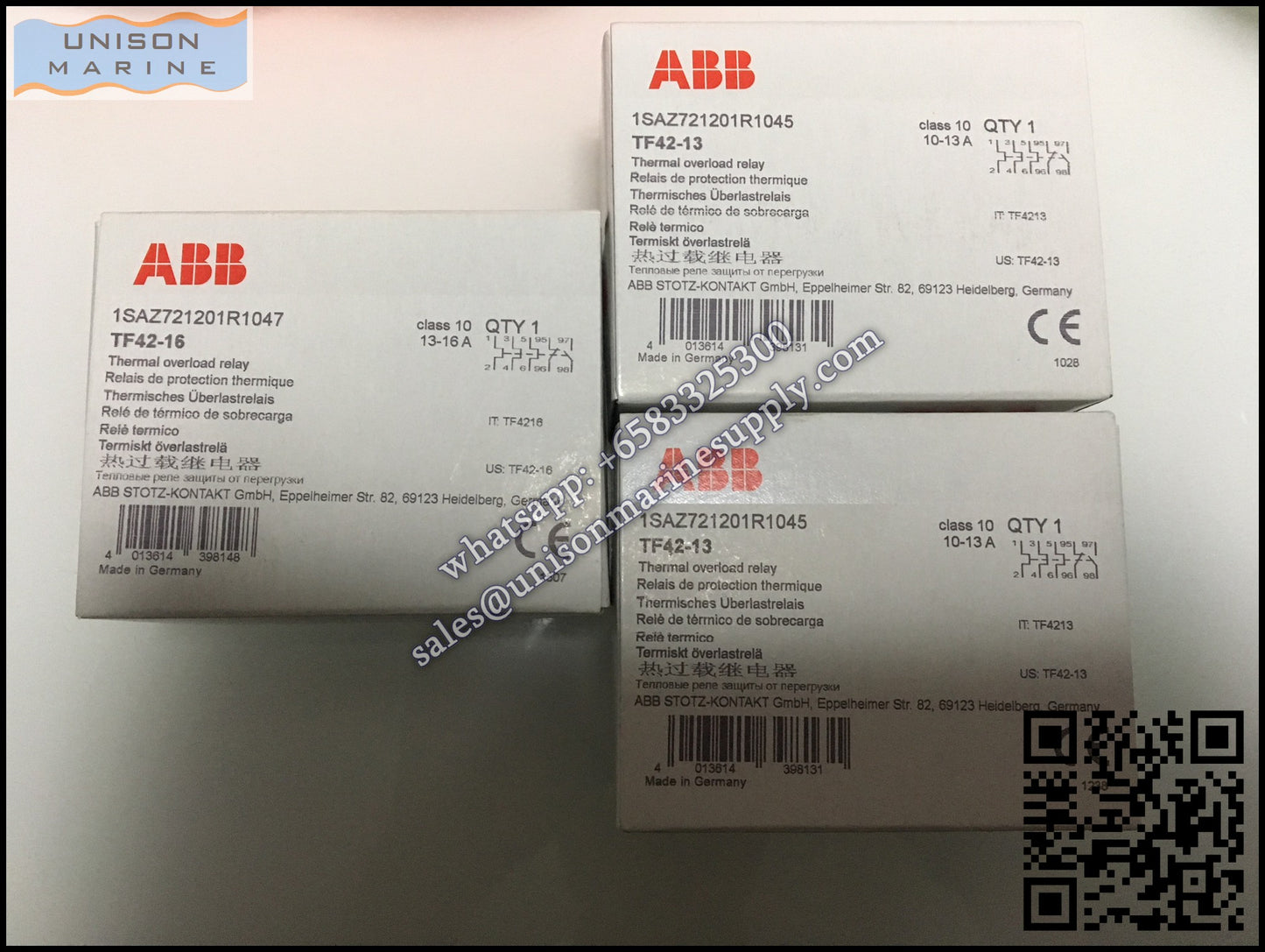 ABB Thermal Overload Relay 1 NO/1 NC:TF42-13（10...13A）,1SAZ721201R1045