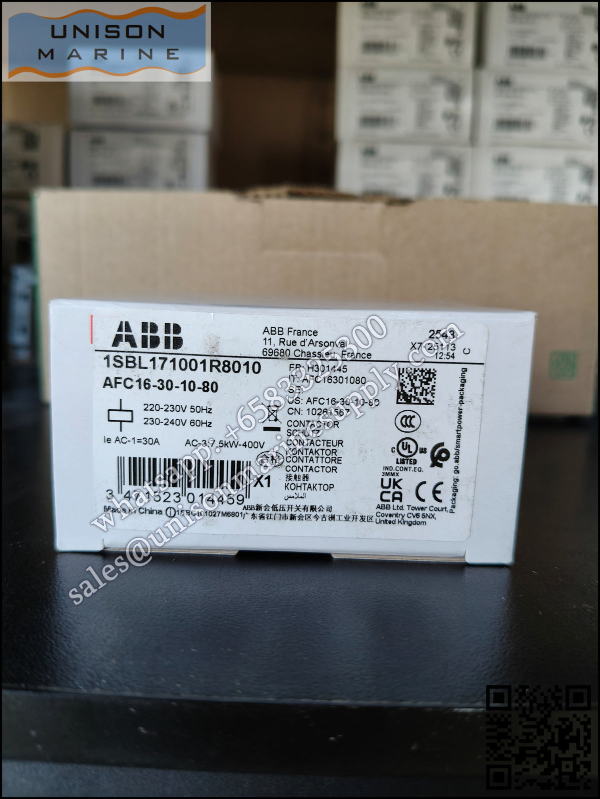 ABB Magnetic Contactors AF Series :  AFC16-30-10-80*220-230V50Hz/230-240V60Hz,1SBL171001R8010
