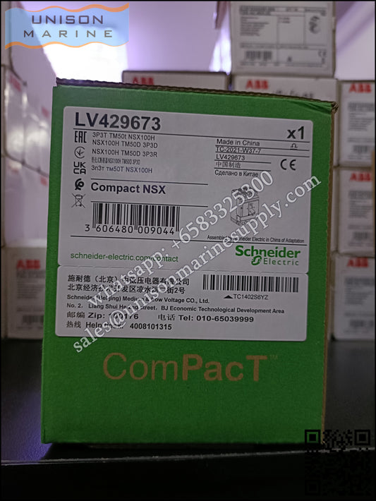 Schneider Electric circuit breaker：NSX100H 70kA AC 3P3D 50A TMD；C10H3TM050/LV429693