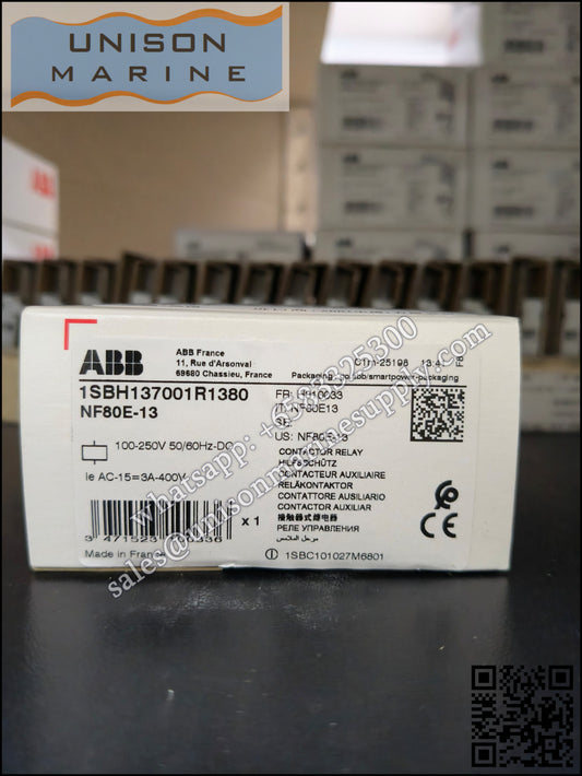 ABB Magnetic Contactors Relay :   NF80E-13 100-250V50/60HZ-DC, 1SBH137001R1380