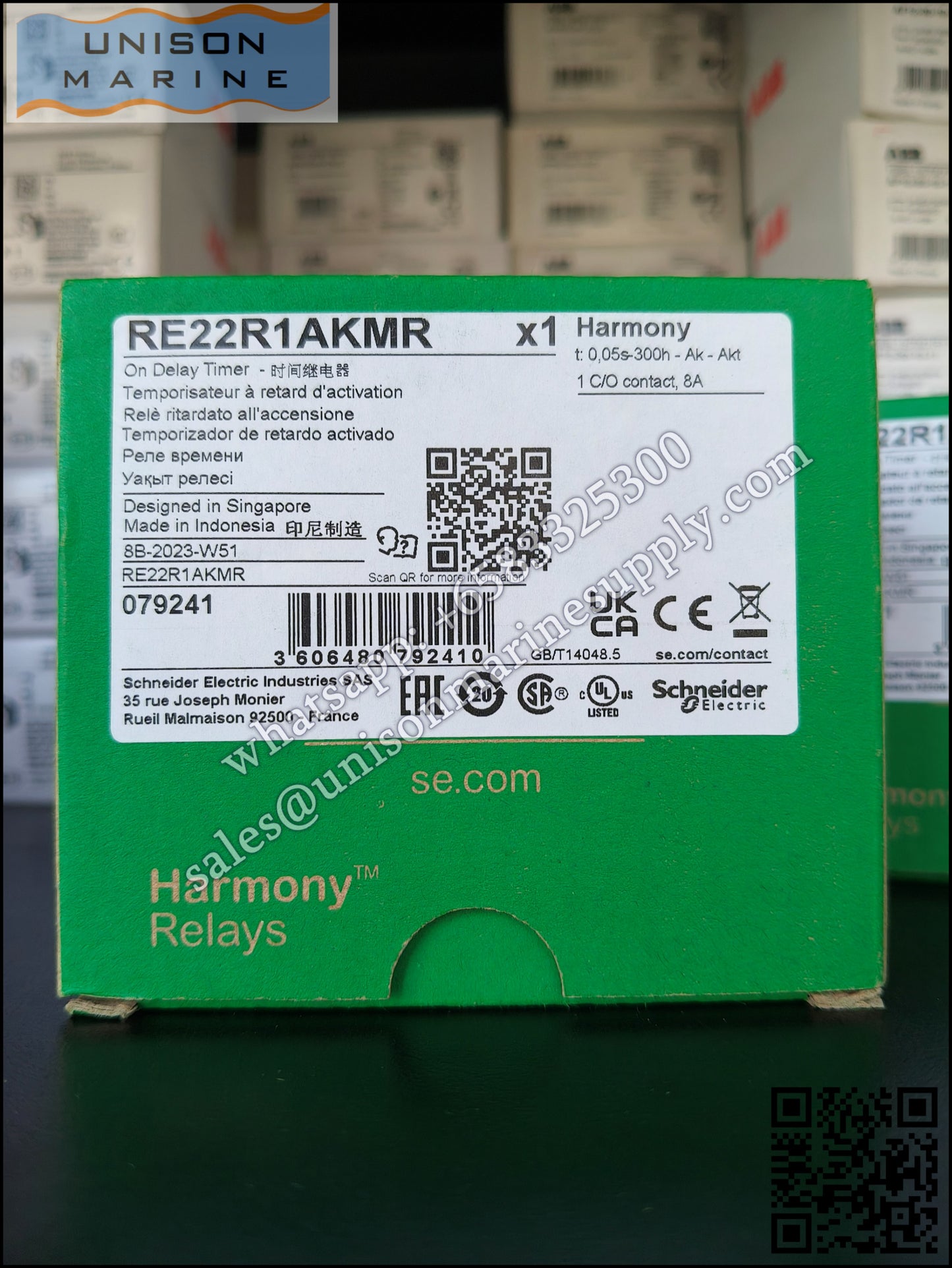 Schneider Harmony Timer Relays: RE22R1AKMR, 1 s..100 h - 24..240V