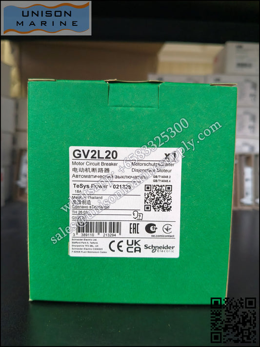 Schneider GV2 Motor circuit breaker: GV2L20, 3P 18A