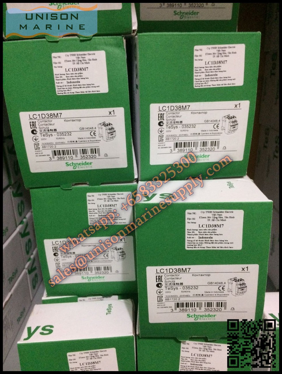Schneider TeSys Deca Contactors : LC1D38M7