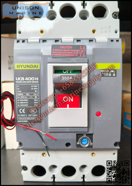 Hyundai Marine Circuit Breaker (MCCB) - UCB400H 3P 350A Fixed / Plug-in Type