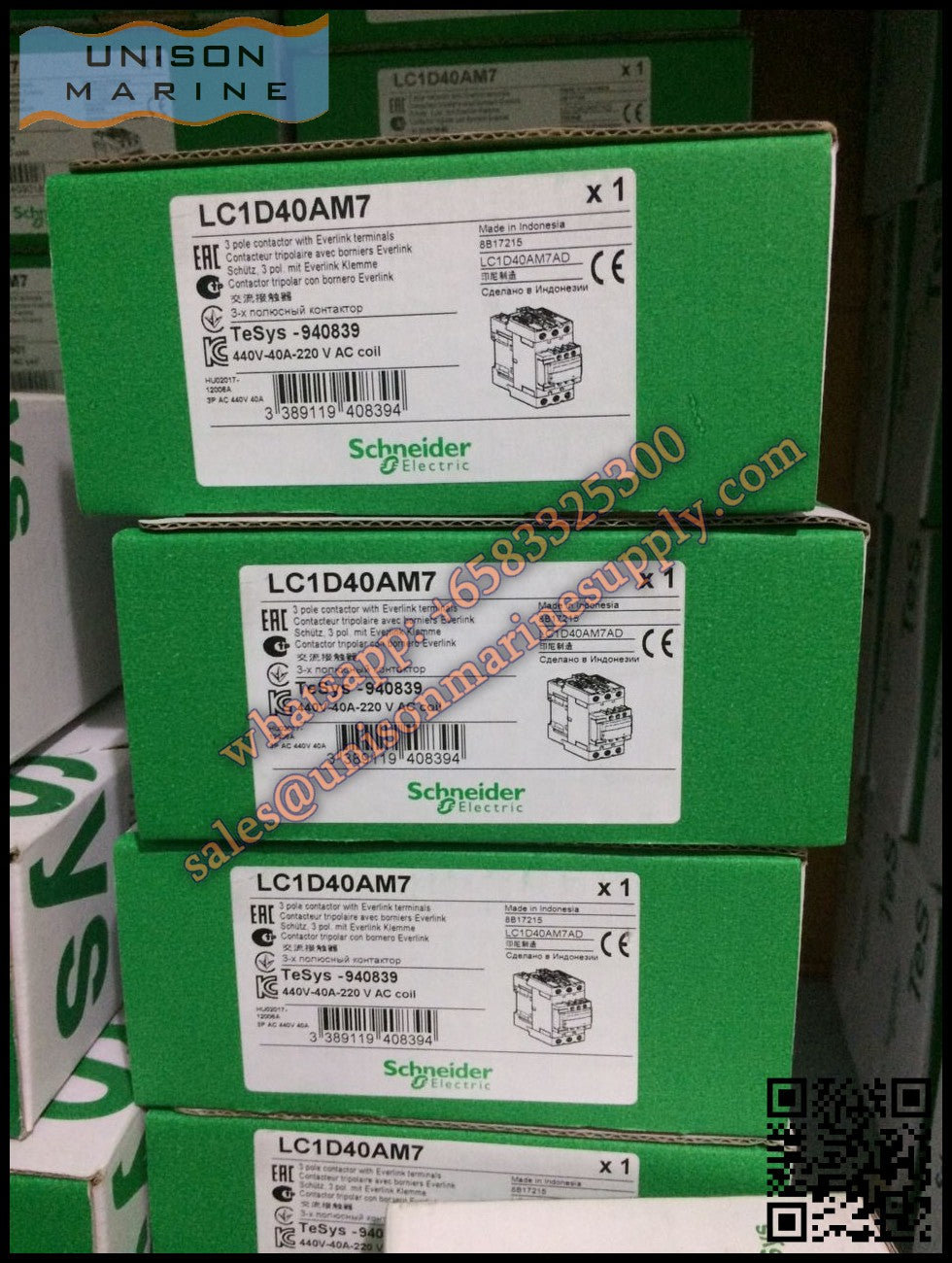 Schneider TeSys Deca Contactors : LC1D40AM7