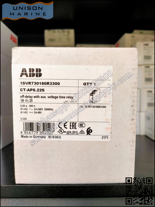 ABB Marine Time Relay CT-APS.22S,2c/o,24-48VDC,24-240VAC
