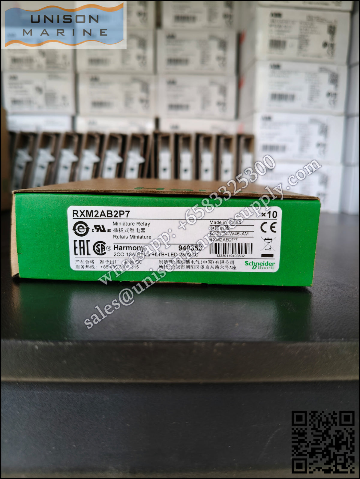 Schneider Harmony Timer Relays:RXM2AB2P7, 4C/O 230Vac