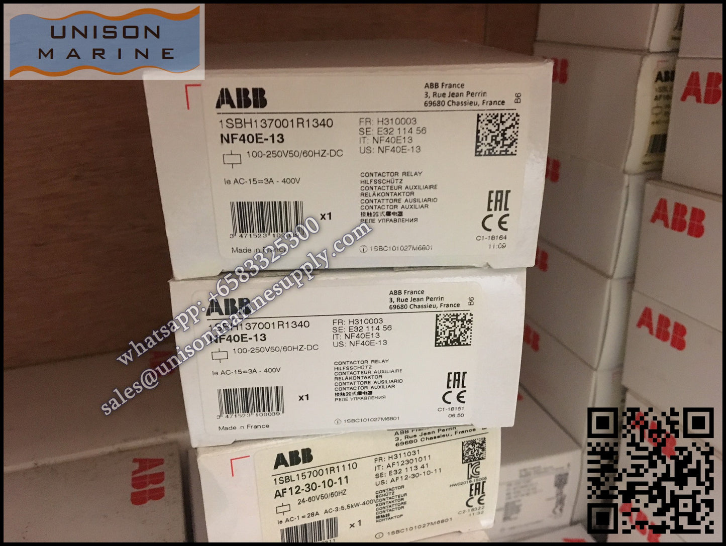ABB Magnetic Contactors Relay : NF40E-13 100-250V50/60HZ-DC, 1SBH137001R1340