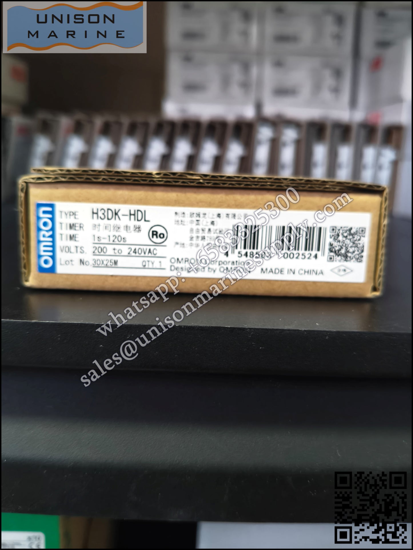 Omron DIN Rail Timer Relay: H3DK-HDL AC200-240V